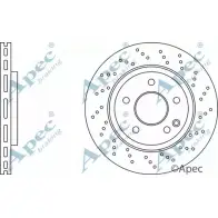 Тормозной диск APEC BRAKING HFR 2D0A DSK2963 1265434049 HADUM5