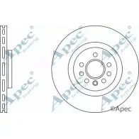 Тормозной диск APEC BRAKING 1265434055 8 I7ZYT DSK2966 DA61EM