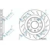Тормозной диск APEC BRAKING Audi A4 (B7) 3 Кабриолет 3.0 Tdi Quattro 233 л.с. 2006 – 2009 DSK2971 7 Q0WY8 T9HBS