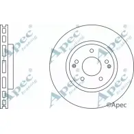 Тормозной диск APEC BRAKING QAYDH4C SsangYong Korando (CK) 3 Кроссовер 2.0 e xDi 175 л.с. 2010 – 2025 DSK2994 T8 URW