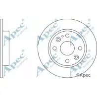 Тормозной диск APEC BRAKING 1265434375 8 OG48M DSK304 4CLM3