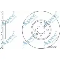 Тормозной диск APEC BRAKING H8 QGBB 1265434431 DSK3051 15FQFJ