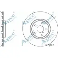 Тормозной диск APEC BRAKING DSK309 1265434577 T13A3 V GD3P6