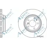 Тормозной диск APEC BRAKING 2J5BXI0 J J9F2 1265435453 DSK366