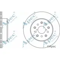 Тормозной диск APEC BRAKING 88PLQ3R 1265435477 DSK372 54XK TX