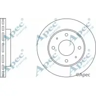Тормозной диск APEC BRAKING 9I1P1Q GHN NA81 DSK506 1265435585