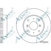 Тормозной диск APEC BRAKING 0 XZ3A4 DSK522 1265435775 7D1IOF
