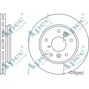 Тормозной диск APEC BRAKING 1265435945 7E459 DSK533 UT 6FD