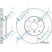 Тормозной диск APEC BRAKING 50TL9 26 25D1NVQ DSK555 1265436171