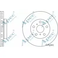 Тормозной диск APEC BRAKING DSK636 D8MXBO 1265436913 84B1Y 5E