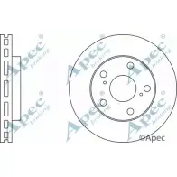 Тормозной диск APEC BRAKING 73J5E F6 1265437179 DSK661 D4YDXM