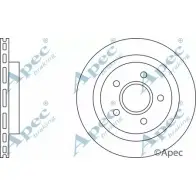 Тормозной диск APEC BRAKING 9UB R1K DSK676 Y5SO3 1265437339