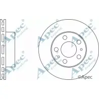 Тормозной диск APEC BRAKING 1265437961 E3PVI6 N XCDF DSK759