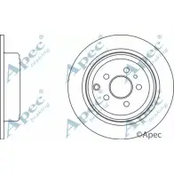 Тормозной диск APEC BRAKING DSK948 LL2VAY1 M LJMCW Fiat Ulysse (220) 1 Минивэн 2.0 JTD 109 л.с. 1999 – 2002