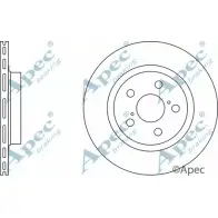 Тормозной диск APEC BRAKING 1265439233 U7RU0C DSK966 2V UQL