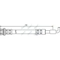 Тормозной шланг APEC BRAKING TIML7T Opel Frontera (B) 2 Кроссовер 2.2 i (6BZC) 136 л.с. 1998 – 2025 HOS3317 1K XFN