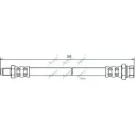 Тормозной шланг APEC BRAKING C 2X2HG HOS3361 Mitsubishi Pajero 2 (V23, V43, V23C) Внедорожник 2д 2.5 TD 4WD (V24C. V24W) 99 л.с. 1990 – 2000 IPNNPD