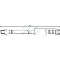 Тормозной шланг APEC BRAKING HOS3368 UNSP Q Ford Scorpio 2 (FE, GFR, GGR) Универсал 2.0 i 115 л.с. 1994 – 1998 F4NO22H