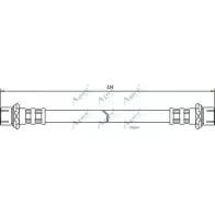 Тормозной шланг APEC BRAKING Toyota Corolla (E100) 7 Хэтчбек 3д 2.0 D (CE100) 72 л.с. 1992 – 1997 65M72Q HOS3487 0GN 2E