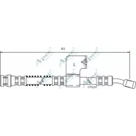 Тормозной шланг APEC BRAKING 1265443133 FZ07KF PTJ 44 HOS3647