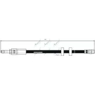 Тормозной шланг APEC BRAKING HOS3810 HF4BK U 3IXWKG 1265443889