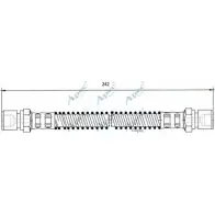 Тормозной шланг APEC BRAKING 1265443903 HOS3814 JCFQCW ON BFOT