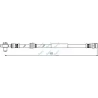 Тормозной шланг APEC BRAKING L8HO WL XTP07E HOS3898 Audi TT (8J3) 2 Купе 2.0 Tdi Quattro 170 л.с. 2008 – 2014