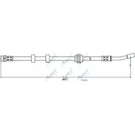 Тормозной шланг APEC BRAKING 4E TAT HOS3917 JUJFSBZ Ford Focus 1 Хэтчбек 2.0 RS 215 л.с. 2002 – 2004