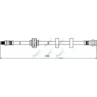 Тормозной шланг APEC BRAKING Fiat Bravo (198) 2 Хэтчбек 1.4 (198AxA1B) 90 л.с. 2007 – 2014 N56OL TZCX YJ9 HOS3973