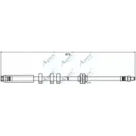 Тормозной шланг APEC BRAKING 4 SAZL 8S6NO 1265444719 HOS3978