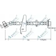 Тормозной шланг APEC BRAKING HOS4027 1265444859 GLO7O3 LG 6JDO7