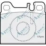 Тормозные колодки, дисковые, комплект APEC BRAKING 1265452259 PAD1016 SW U1UW CP0DJ