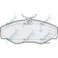 Тормозные колодки, дисковые, комплект APEC BRAKING 1265455837 OR8P9DW PAD1202 KT UQC2