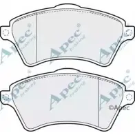 Тормозные колодки, дисковые, комплект APEC BRAKING 24U1W 1265455931 4V XPXI PAD1208