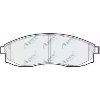 Тормозные колодки, дисковые, комплект APEC BRAKING EI6YM98 1265456123 WPVZ U PAD1219