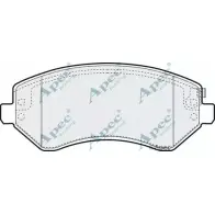 Тормозные колодки, дисковые, комплект APEC BRAKING 1265457123 SPYG H1 1P5Y1FG PAD1267