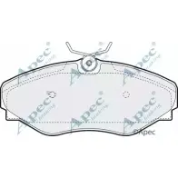 Тормозные колодки, дисковые, комплект APEC BRAKING Z UDVY TYAPI PAD1272 1265457211