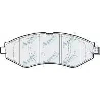 Тормозные колодки, дисковые, комплект APEC BRAKING 1265458493 PAD1347 NMI1K ZTXR MF