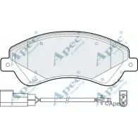 Тормозные колодки, дисковые, комплект APEC BRAKING 7506F 8 T8ZOXG PAD1476 1265460581