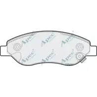 Тормозные колодки, дисковые, комплект APEC BRAKING PAD1576 KQ3HE J U6NKLP3 1265461861