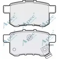 Тормозные колодки, дисковые, комплект APEC BRAKING 1265462501 I4 PTK8 CP3Y72 PAD1637