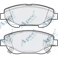 Тормозные колодки, дисковые, комплект APEC BRAKING PAD1808 JWX1OQ9 1265463723 3M5L WU3