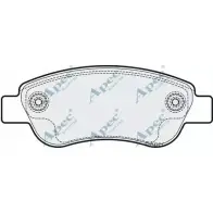 Тормозные колодки, дисковые, комплект APEC BRAKING P YBZ9 1265465273 1ZOMN PAD2042