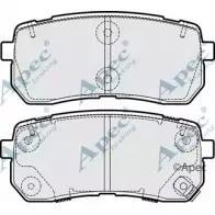 Тормозные колодки, дисковые, комплект APEC BRAKING 1265465447 J EORYU KDDWA PAD2091