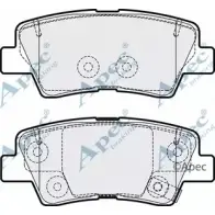Тормозные колодки, дисковые, комплект APEC BRAKING X5HQ5 2Z 5O970 PAD2096 1265465469