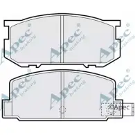 Тормозные колодки, дисковые, комплект APEC BRAKING FLXJWMX 62 2EUX PAD332 1265467029