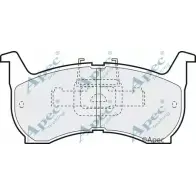 Тормозные колодки, дисковые, комплект APEC BRAKING UEV WYXJ PAD418 1265468053 J5UA492