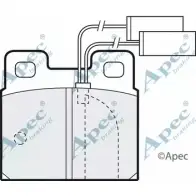 Тормозные колодки, дисковые, комплект APEC BRAKING 1265469163 D548J0N PAD484 ZWI7W K