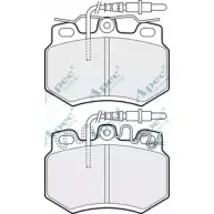 Тормозные колодки, дисковые, комплект APEC BRAKING PAD828 1265476713 35FF7I LC M9CMU