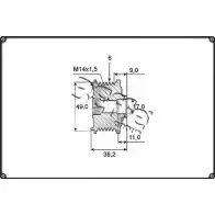 Шкив генератора 3EFFE GROUP 1265883339 78Z7M1M F0239G 4VH6IP Y
